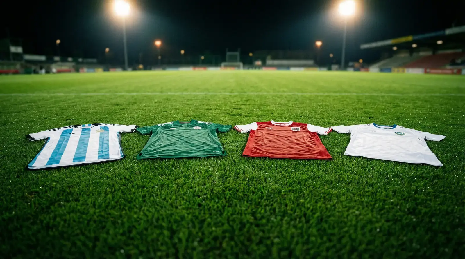 Prehľad Skupiny J na MS 2026 s vlajkami Argentíny, Alžírska, Rakúska a Uzbekistanu