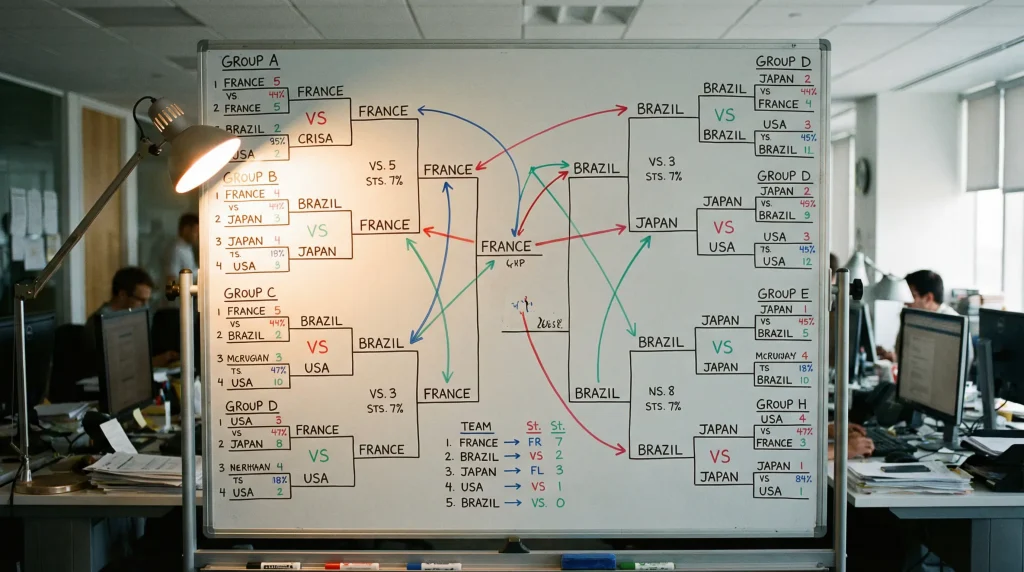 Tabuľkový prehľad rozloženia síl vo všetkých dvanástich skupinách MS 2026